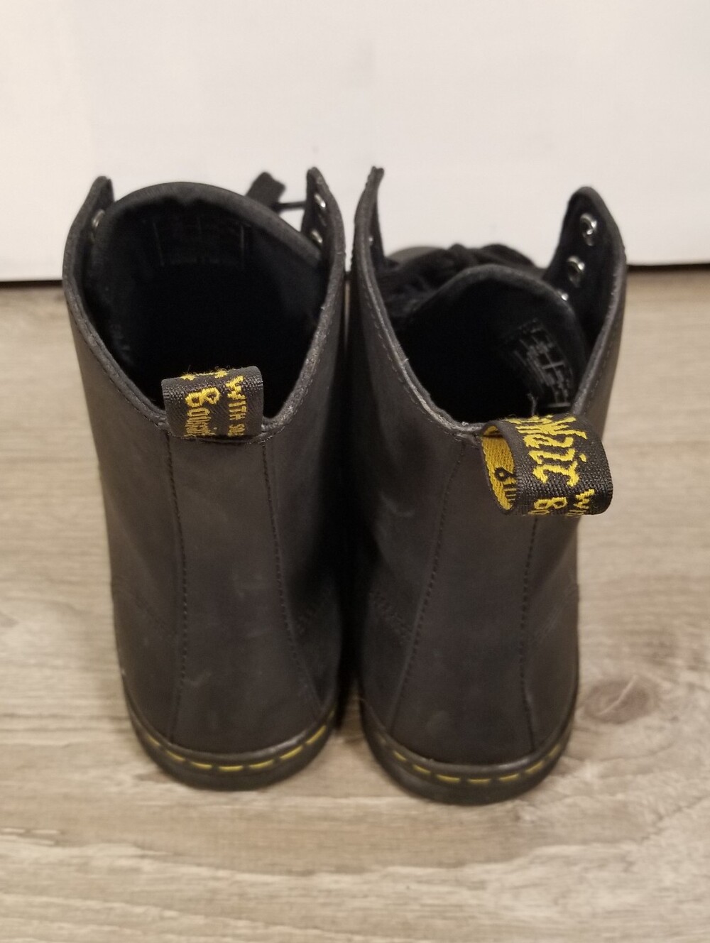 Dr. Martens Tobias Black Leather Lace-Up Boots US Size 10 Mens Ladies 11 Unisex - Picture 4 of 7